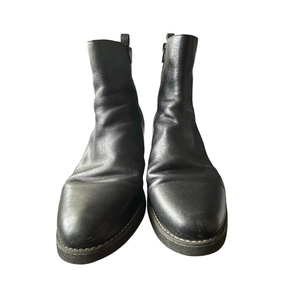 Vionic Aria water resistant wedge bootie black leather boots size 12